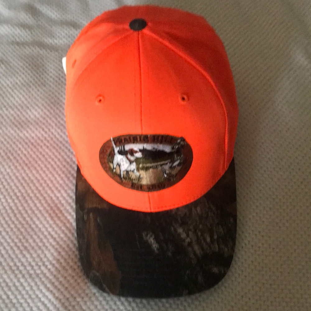 Paramount Apparel camouflaged/ orange hat